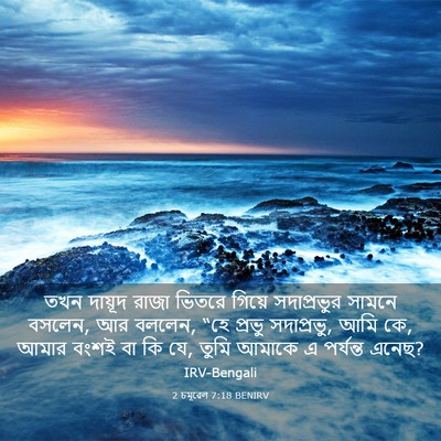 Picture 03 - 2 চমূৱেল 7:18 BENIRV - তখন দায়ূদ রাজা - Bible Verse Picture