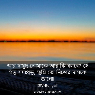 Picture 03 - 2 চমূৱেল 7:20 BENIRV - আর দায়ূদ তোমাকে - Bible Verse Picture