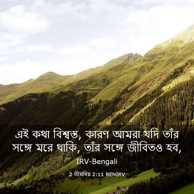 Picture 03 - 2 তীমথিয় 2:11 BENIRV - এই কথা বিশ্বস্ত, - Bible Verse Picture