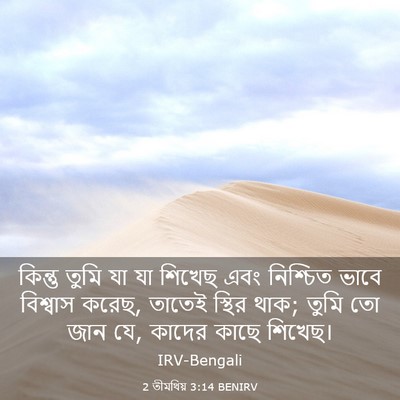 Picture 03 - 2 তীমথিয় 3:14 BENIRV - কিন্তু তুমি যা যা - Bible Verse Picture