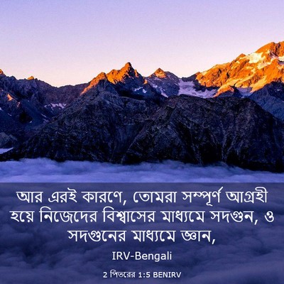 Picture 03 - 2 পিতরের 1:5 BENIRV - আর এরই কারণে, তোমরা - Bible Verse Picture