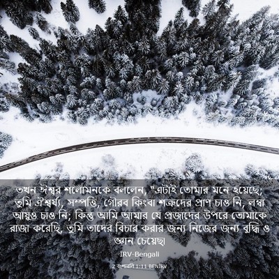 Picture 03 - 2 বংশাৱলি 1:11 BENIRV - তখন ঈশ্বর শলোমনকে - Bible Verse Picture