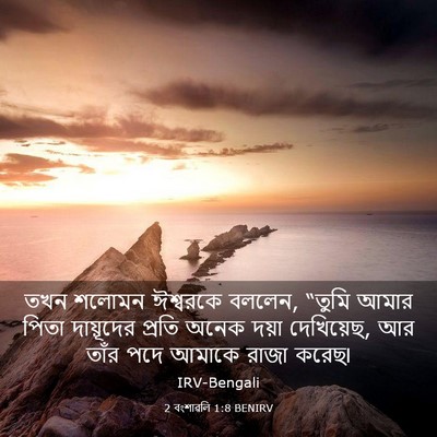 Picture 03 - 2 বংশাৱলি 1:8 BENIRV - তখন শলোমন ঈশ্বরকে - Bible Verse Picture