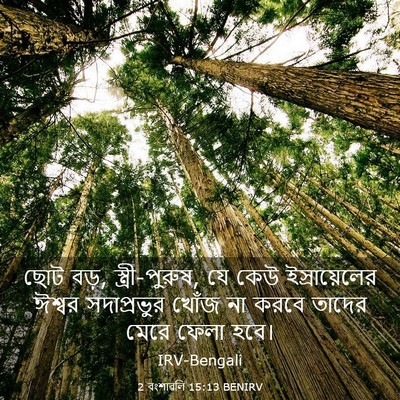 Picture 03 - 2 বংশাৱলি 15:13 BENIRV - ছোট বড়, - Bible Verse Picture