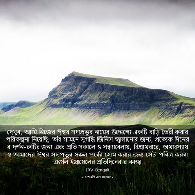 Picture 03 - 2 বংশাৱলি 2:4 BENIRV - দেখুন, আমি নিজের - Bible Verse Picture