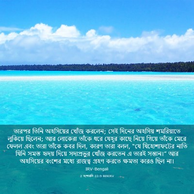 Picture 03 - 2 বংশাৱলি 22:9 BENIRV - তারপর তিনি - Bible Verse Picture