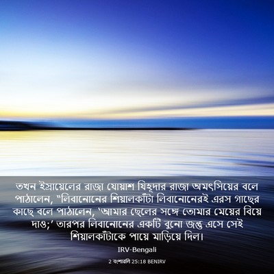 Picture 03 - 2 বংশাৱলি 25:18 BENIRV - তখন ইস্রায়েলের - Bible Verse Picture