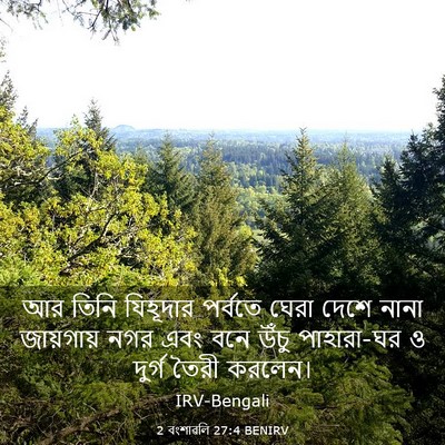 Picture 03 - 2 বংশাৱলি 27:4 BENIRV - আর তিনি যিহূদার - Bible Verse Picture