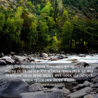 Picture 03 - 2 বংশাৱলি 28:3 BENIRV - তিনি - Bible Verse Picture