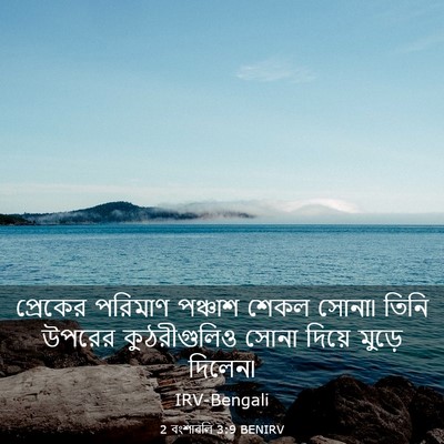 Picture 03 - 2 বংশাৱলি 3:9 BENIRV - প্রেকের পরিমাণ - Bible Verse Picture