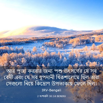 Picture 03 - 2 বংশাৱলি 30:14 BENIRV - আর পূজা করবার জন্য - Bible Verse Picture