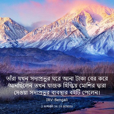 Picture 03 - 2 বংশাৱলি 34:14 BENIRV - তাঁরা যখন - Bible Verse Picture