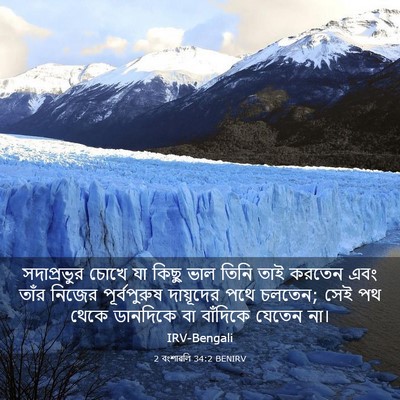 Picture 03 - 2 বংশাৱলি 34:2 BENIRV - সদাপ্রভুর চোখে যা - Bible Verse Picture
