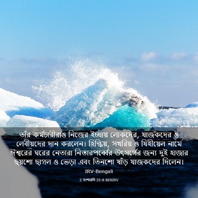 Picture 03 - 2 বংশাৱলি 35:8 BENIRV - তাঁর কর্মচারীরাও - Bible Verse Picture