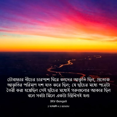 Picture 03 - 2 বংশাৱলি 4:3 BENIRV - চৌবাচ্চার নীচের - Bible Verse Picture