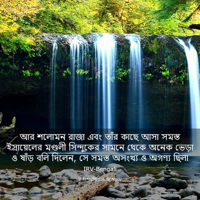 Picture 03 - 2 বংশাৱলি 5:6 BENIRV - আর শলোমন রাজা এবং - Bible Verse Picture