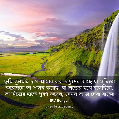 Picture 03 - 2 বংশাৱলি 6:15 BENIRV - তুমি তোমার দাস - Bible Verse Picture