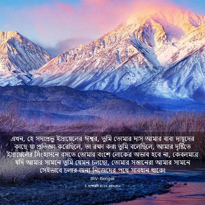 Picture 03 - 2 বংশাৱলি 6:16 BENIRV - এখন, হে সদাপ্রভু - Bible Verse Picture