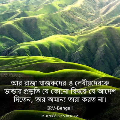 Picture 03 - 2 বংশাৱলি 8:15 BENIRV - আর রাজা যাজকদের ও - Bible Verse Picture