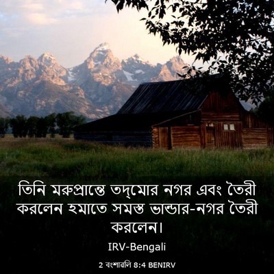Picture 03 - 2 বংশাৱলি 8:4 BENIRV - তিনি মরুপ্রান্তে - Bible Verse Picture