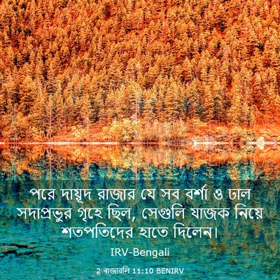 Picture 03 - 2 ৰাজাৱলি 11:10 BENIRV - পরে দায়ূদ রাজার - Bible Verse Picture