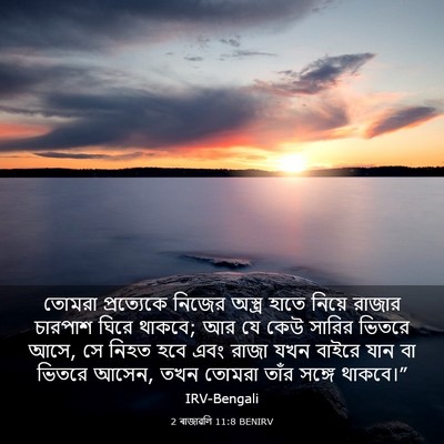 Picture 03 - 2 ৰাজাৱলি 11:8 BENIRV - তোমরা প্রত্যেকে - Bible Verse Picture