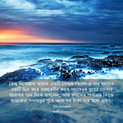 Picture 03 - 2 ৰাজাৱলি 12:9 BENIRV - কিন্তু যিহোয়াদা - Bible Verse Picture