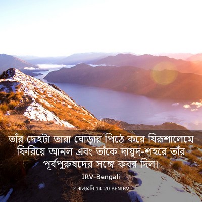 Picture 03 - 2 ৰাজাৱলি 14:20 BENIRV - তাঁর দেহটা তারা - Bible Verse Picture