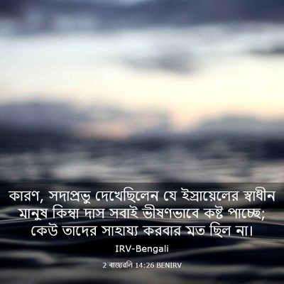 Picture 03 - 2 ৰাজাৱলি 14:26 BENIRV - কারণ, সদাপ্রভু - Bible Verse Picture
