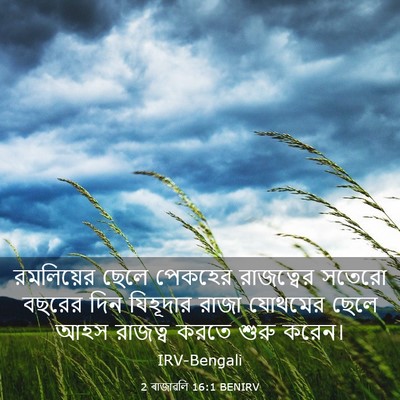Picture 03 - 2 ৰাজাৱলি 16:1 BENIRV - রমলিয়ের ছেলে - Bible Verse Picture