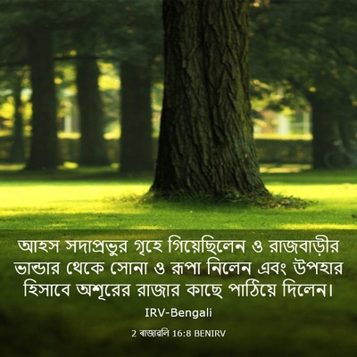 Picture 03 - 2 ৰাজাৱলি 16:8 BENIRV - আহস সদাপ্রভুর - Bible Verse Picture