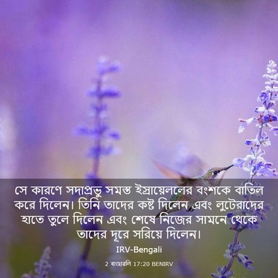 Picture 03 - 2 ৰাজাৱলি 17:20 BENIRV - সে কারণে সদাপ্রভু - Bible Verse Picture