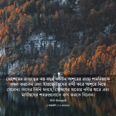 Picture 03 - 2 ৰাজাৱলি 17:6 BENIRV - হোশেয়ের রাজত্বের - Bible Verse Picture