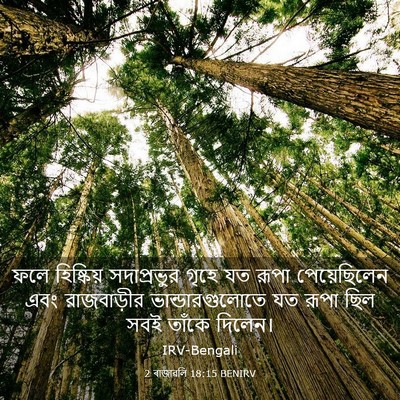 Picture 03 - 2 ৰাজাৱলি 18:15 BENIRV - ফলে হিষ্কিয় - Bible Verse Picture
