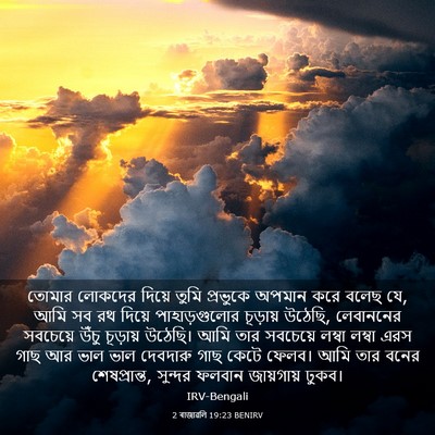 Picture 03 - 2 ৰাজাৱলি 19:23 BENIRV - তোমার লোকদের - Bible Verse Picture