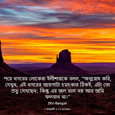 Picture 03 - 2 ৰাজাৱলি 2:19 BENIRV - পরে নগরের লোকেরা - Bible Verse Picture
