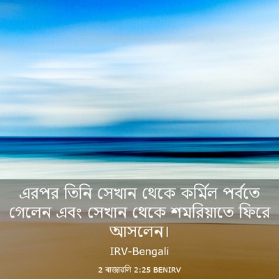 Picture 03 - 2 ৰাজাৱলি 2:25 BENIRV - এরপর তিনি সেখান - Bible Verse Picture