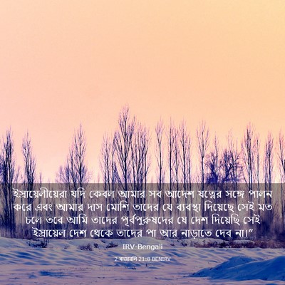 Picture 03 - 2 ৰাজাৱলি 21:8 BENIRV - ইস্রায়েলীয়েরা - Bible Verse Picture