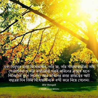 Picture 03 - 2 ৰাজাৱলি 24:12 BENIRV - এবং যিহূদার রাজা - Bible Verse Picture