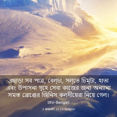 Picture 03 - 2 ৰাজাৱলি 25:14 BENIRV - এছাড়া সব পাত্র, - Bible Verse Picture