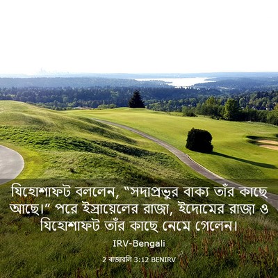 Picture 03 - 2 ৰাজাৱলি 3:12 BENIRV - যিহোশাফট বললেন, - Bible Verse Picture