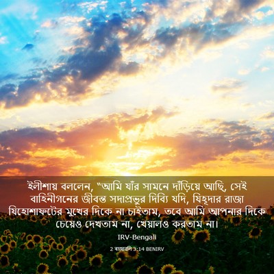 Picture 03 - 2 ৰাজাৱলি 3:14 BENIRV - ইলীশায় বললেন, - Bible Verse Picture