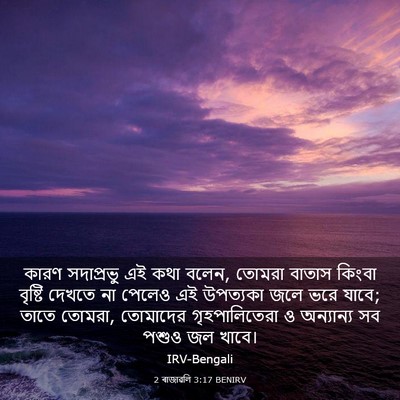 Picture 03 - 2 ৰাজাৱলি 3:17 BENIRV - কারণ সদাপ্রভু এই - Bible Verse Picture