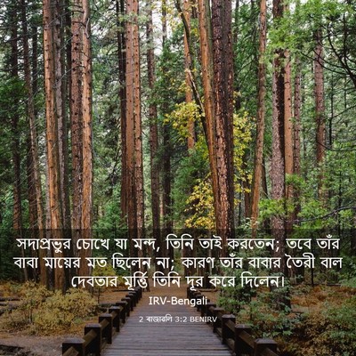 Picture 03 - 2 ৰাজাৱলি 3:2 BENIRV - সদাপ্রভুর চোখে যা - Bible Verse Picture