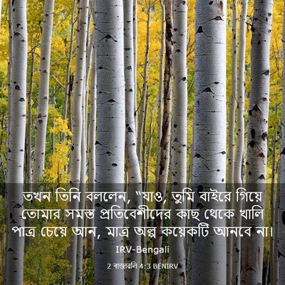 Picture 03 - 2 ৰাজাৱলি 4:3 BENIRV - তখন তিনি বললেন, - Bible Verse Picture