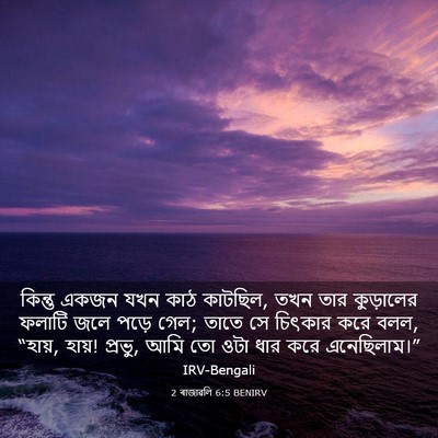 Picture 03 - 2 ৰাজাৱলি 6:5 BENIRV - কিন্তু একজন যখন - Bible Verse Picture