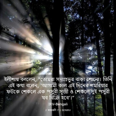 Picture 03 - 2 ৰাজাৱলি 7:1 BENIRV - ইলীশায় বললেন, - Bible Verse Picture
