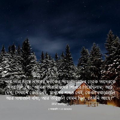 Picture 03 - 2 ৰাজাৱলি 7:10 BENIRV - পরে তারা গিয়ে - Bible Verse Picture