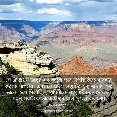 Picture 03 - पপ্রত্যাদেশ 13:12 BENIRV - সে ঐ প্রথম জন্তুর - Bible Verse Picture
