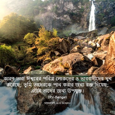 Picture 03 - पপ্রত্যাদেশ 16:6 BENIRV - কারণ তারা ঈশ্বরের - Bible Verse Picture